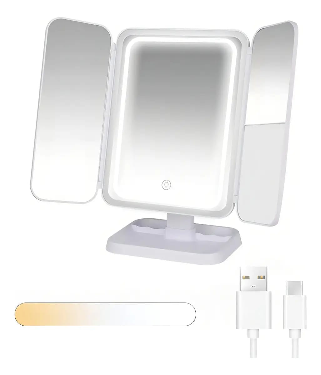 Espejo Inteligente LED con Luz Ajustable para Maquillaje