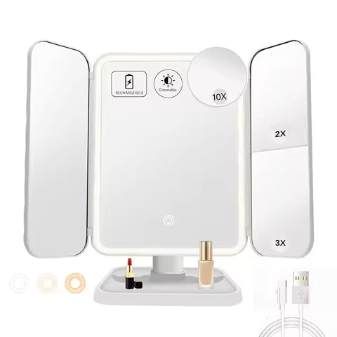 Espejo Inteligente LED con Luz Ajustable para Maquillaje